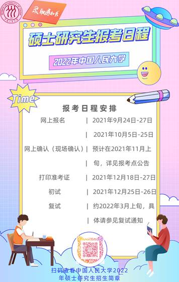 2022年碩士研究生報考日程安排